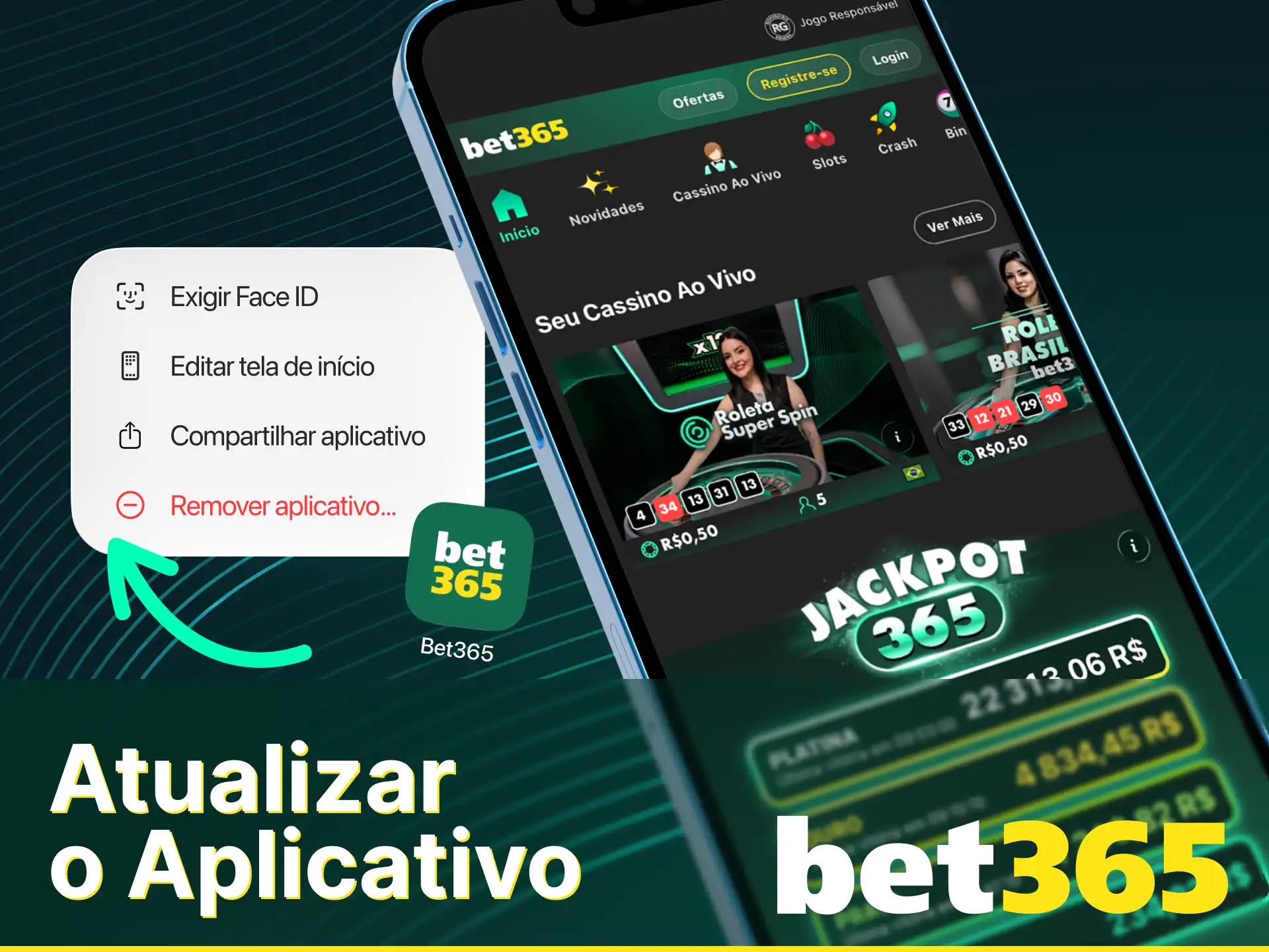 Siga as etapas para atualizar o aplicativo e mantenha o Bet365 App otimizado.