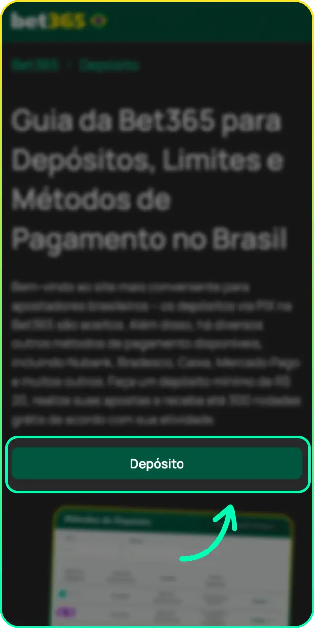 Aprenda como depositar dinheiro na Bet365 criando uma conta rapidamente.